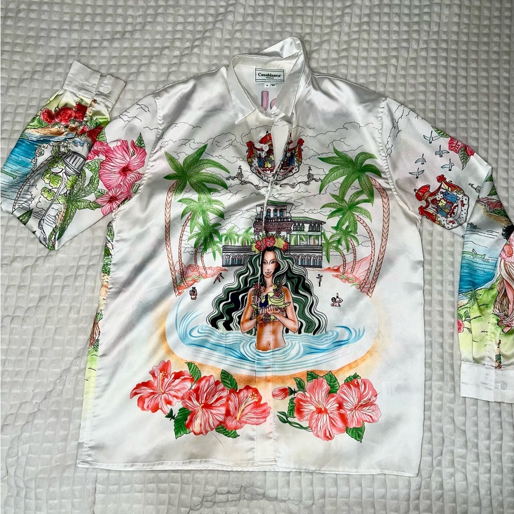 Mens dress silk shirt Casablanca